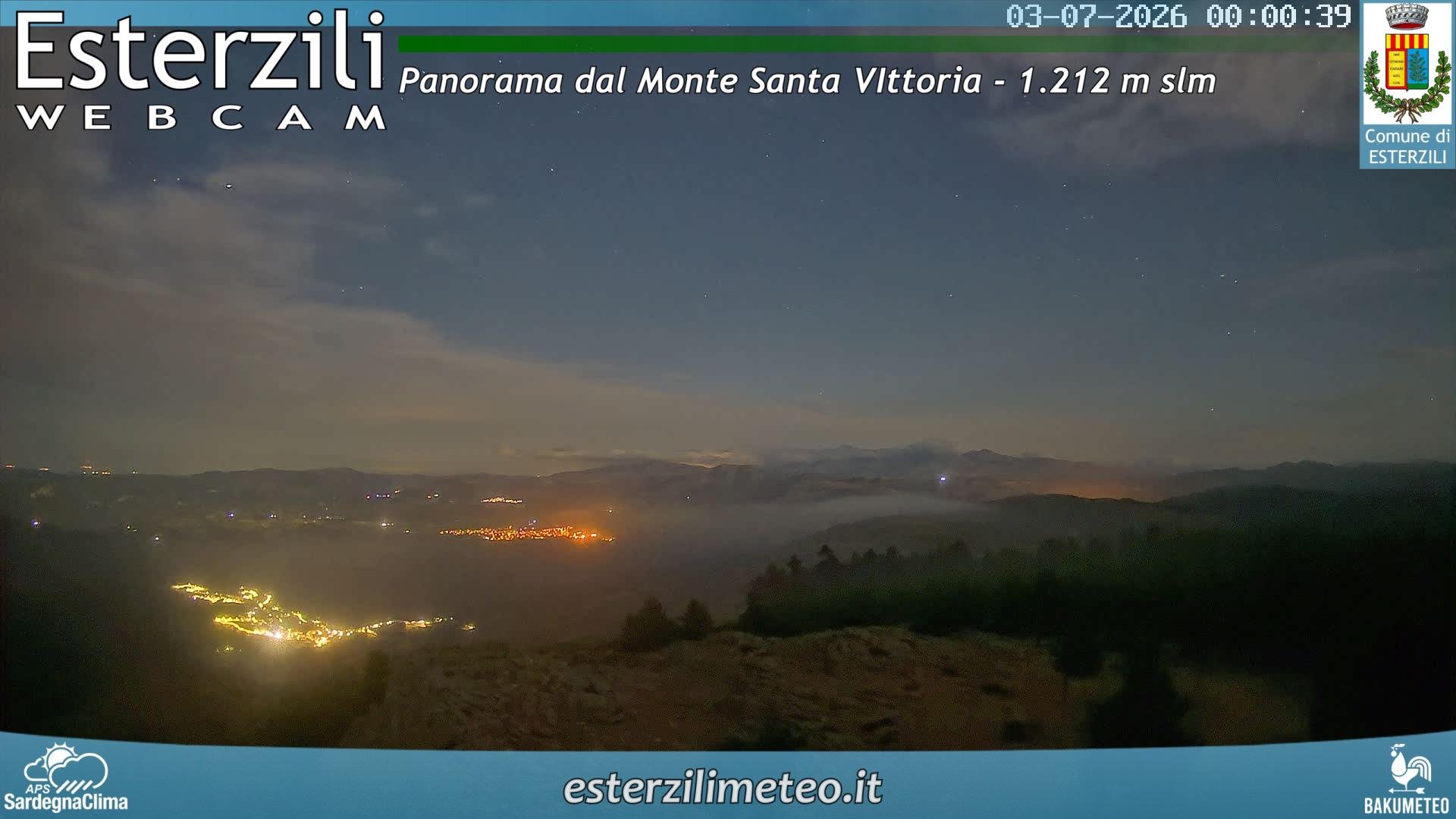 time-lapse frame, Monte Santa Vittoria webcam