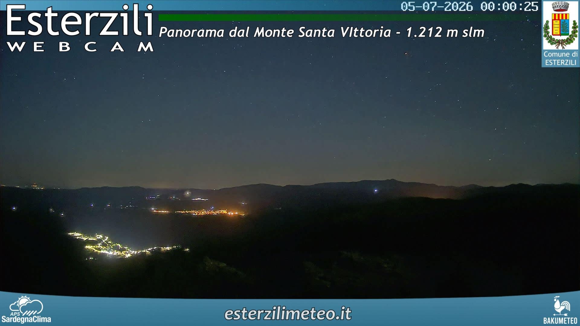 time-lapse frame, Monte Santa Vittoria webcam