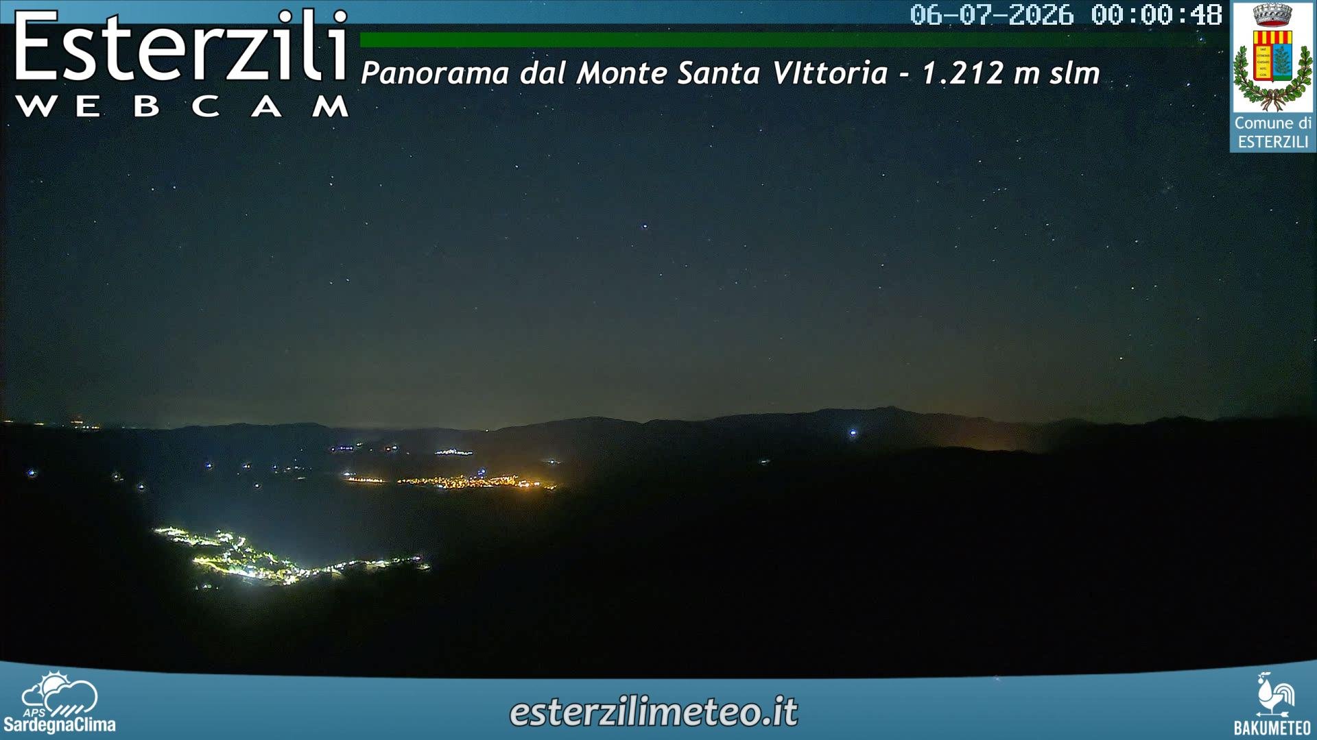 time-lapse frame, Monte Santa Vittoria webcam