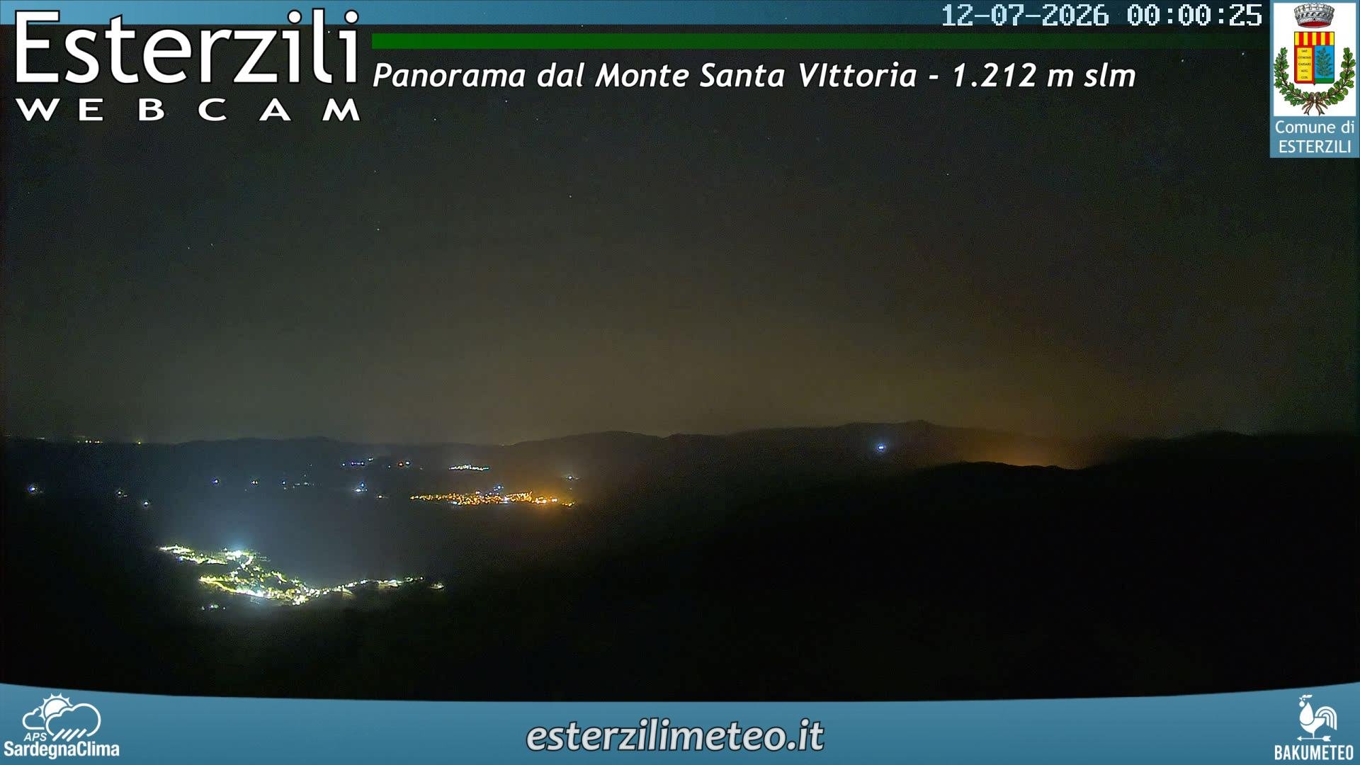 time-lapse frame, Monte Santa Vittoria webcam