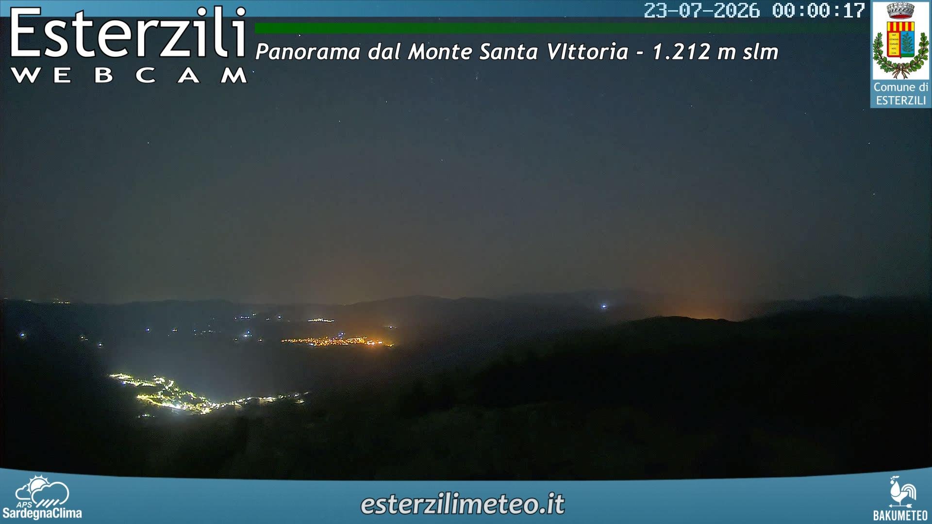 time-lapse frame, Monte Santa Vittoria webcam