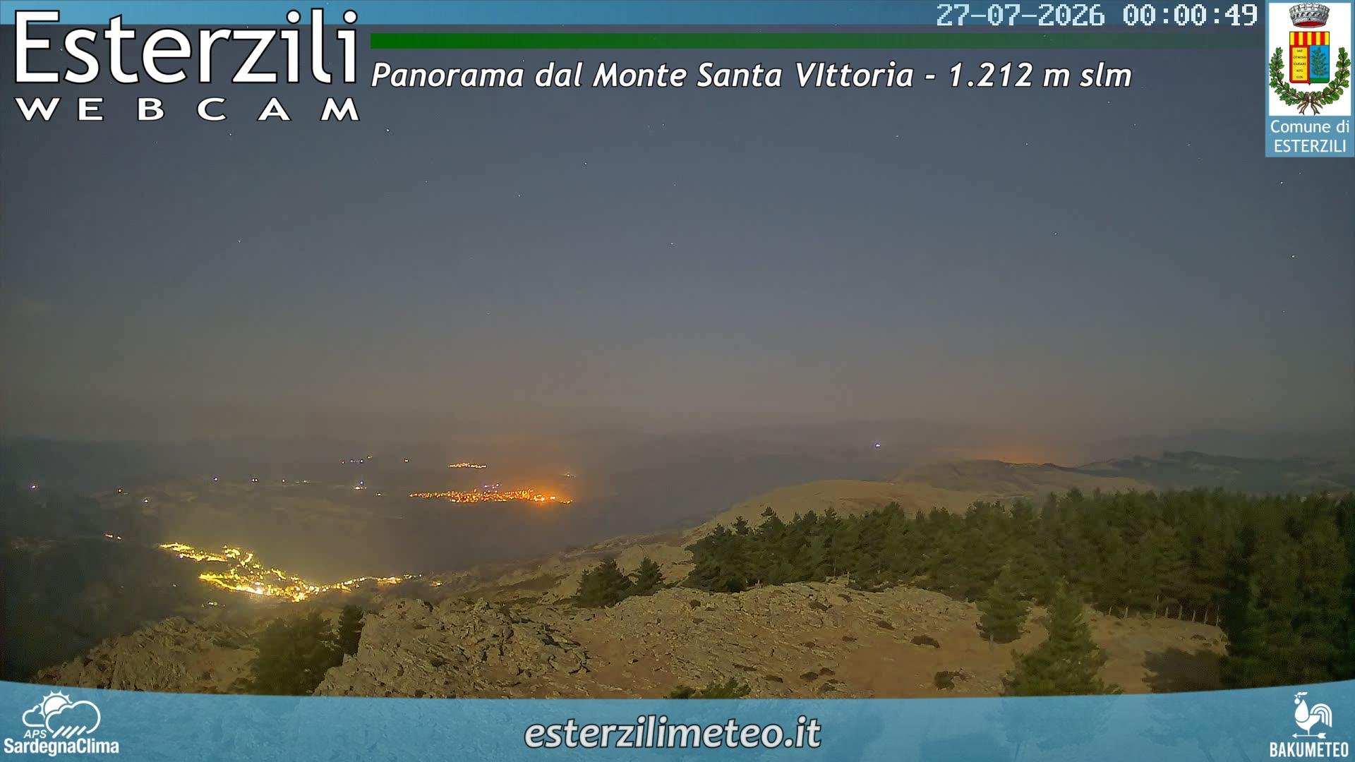 time-lapse frame, Monte Santa Vittoria webcam