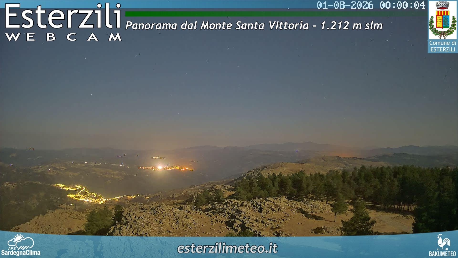 time-lapse frame, Monte Santa Vittoria webcam