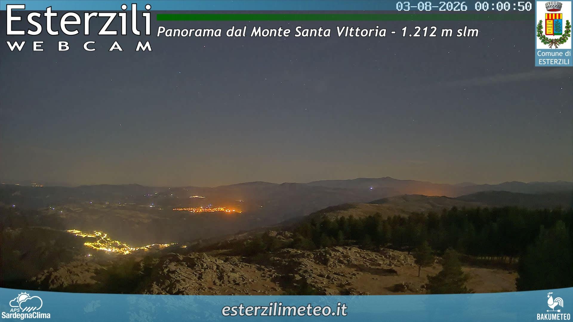 time-lapse frame, Monte Santa Vittoria webcam