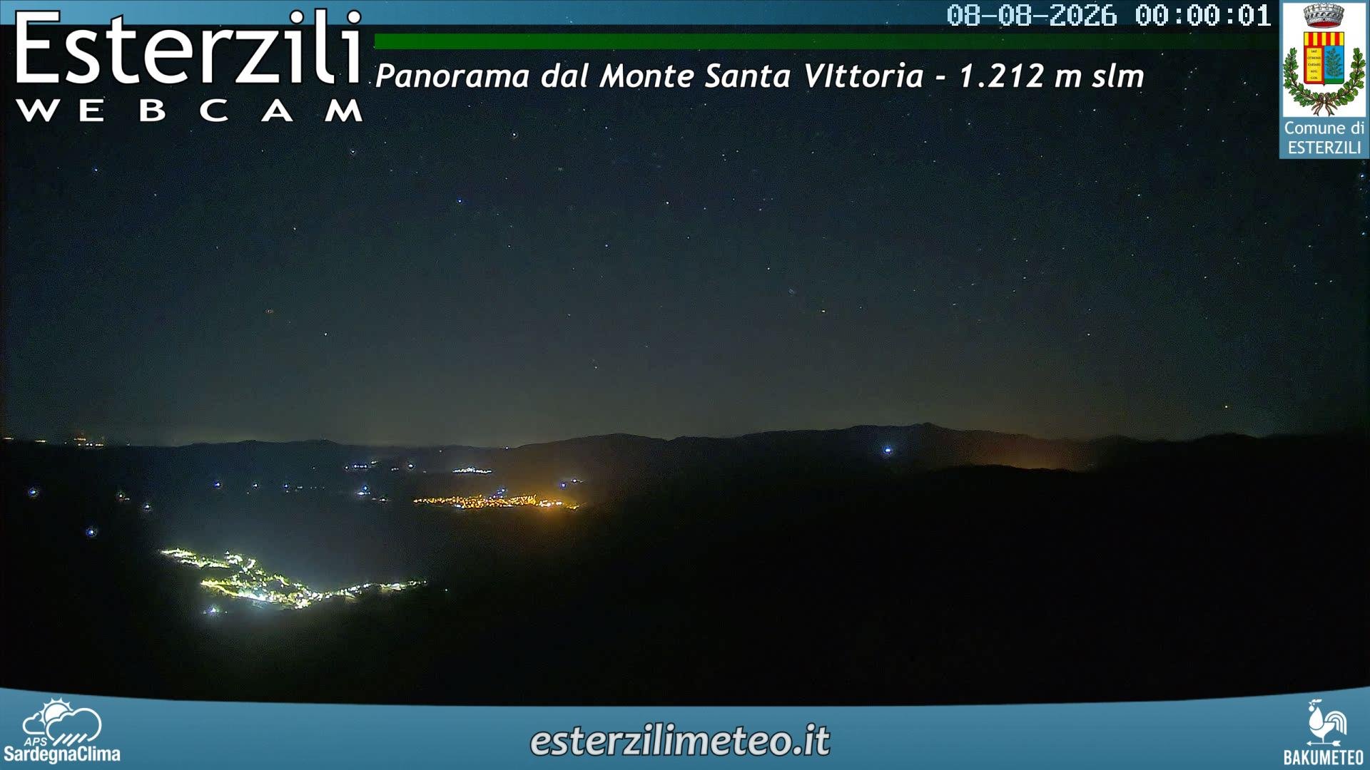 time-lapse frame, Monte Santa Vittoria webcam