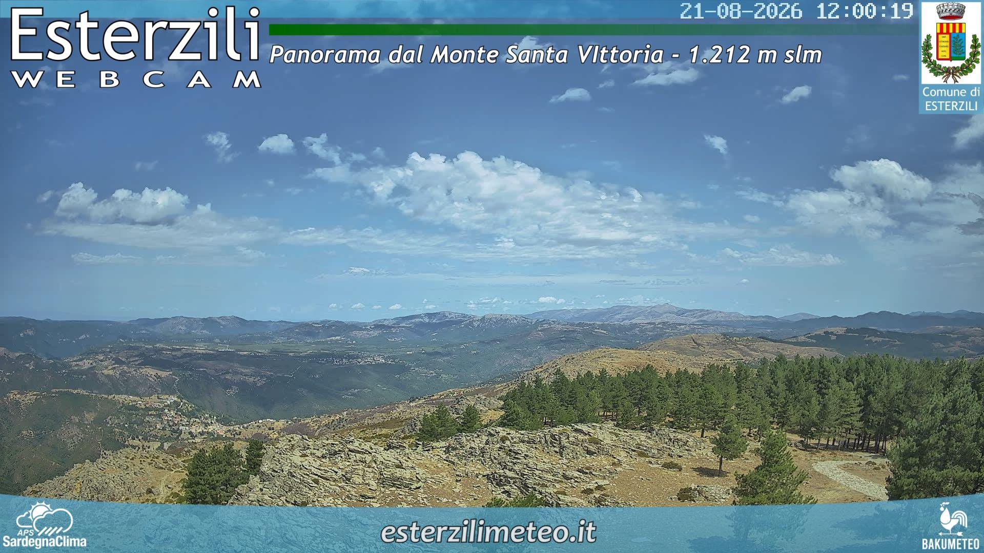 view from Monte Santa Vittoria on 2026-08-21