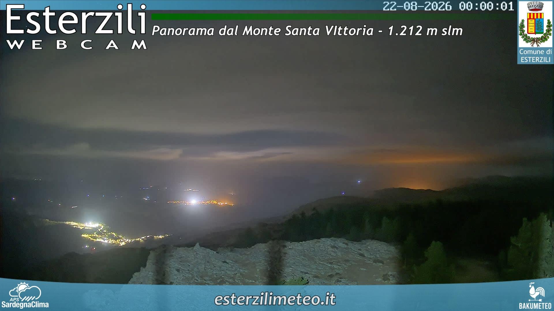 time-lapse frame, Monte Santa Vittoria webcam