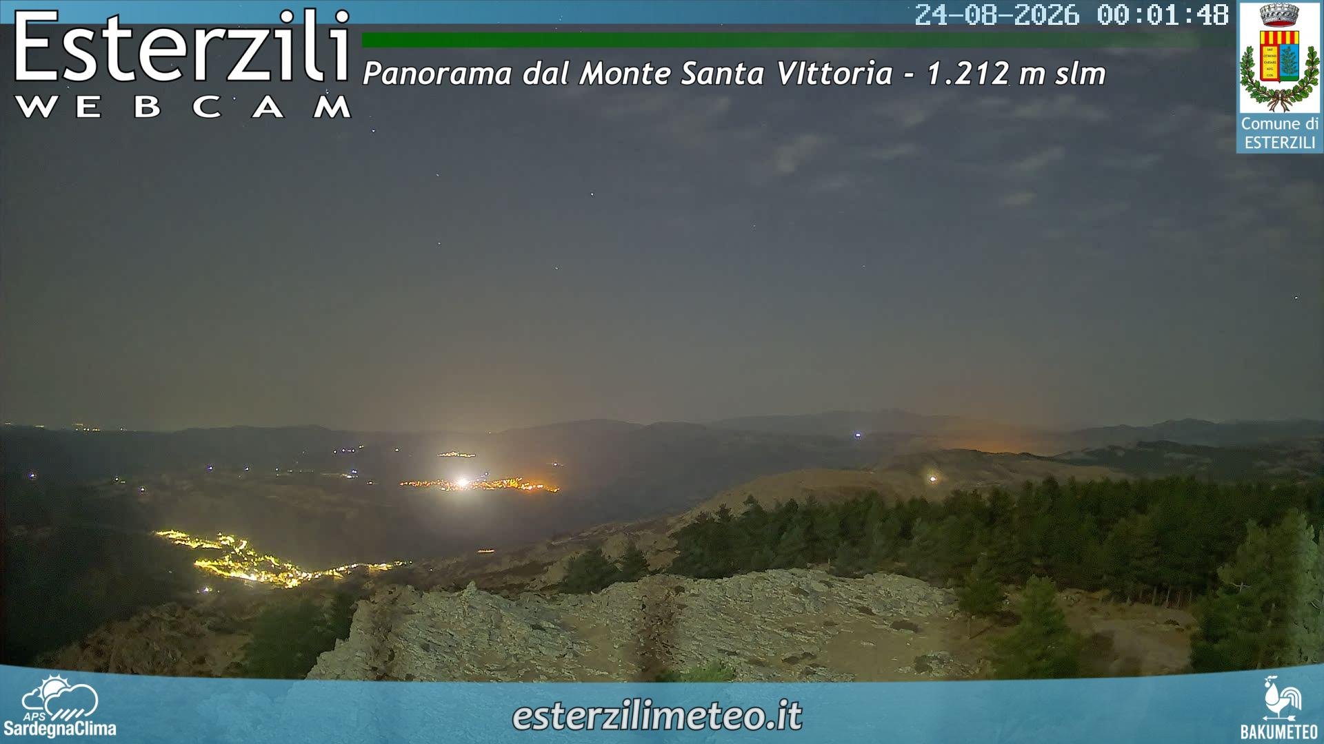 time-lapse frame, Monte Santa Vittoria webcam