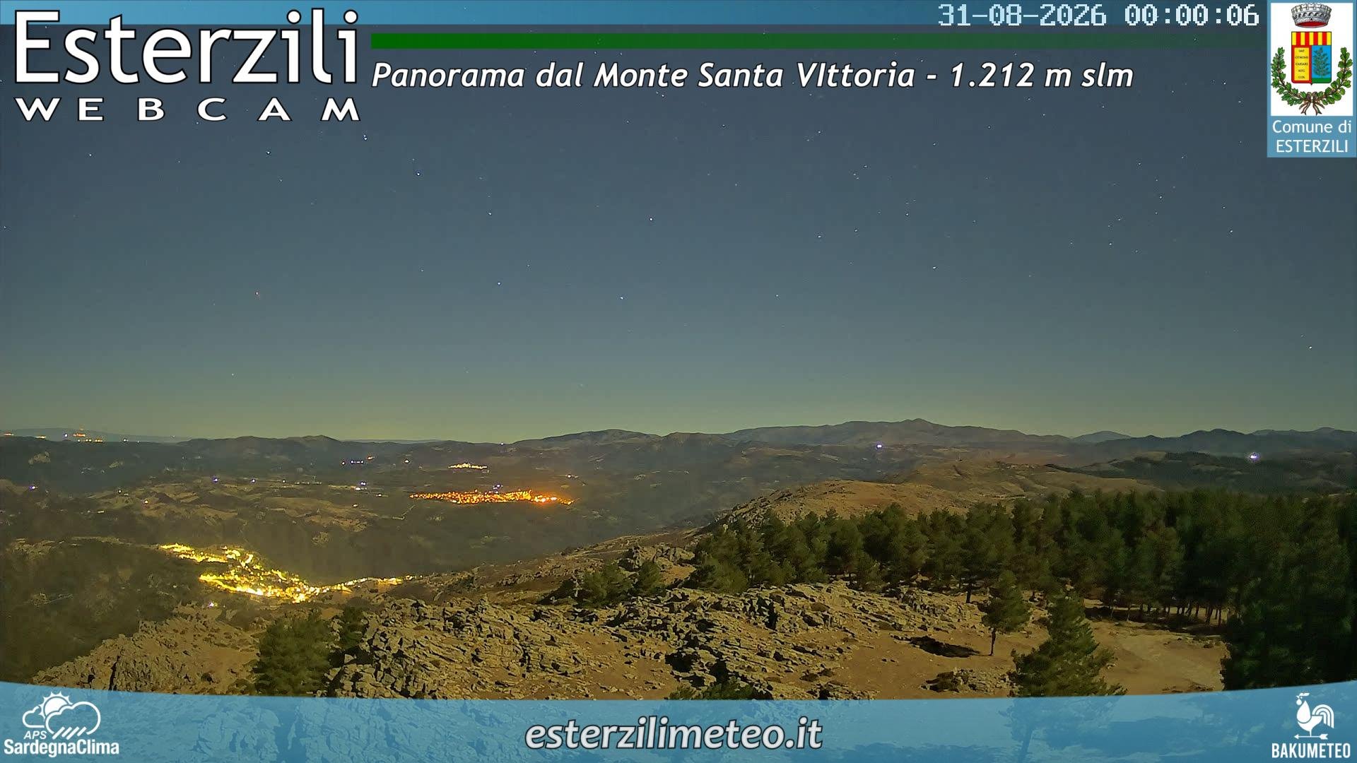time-lapse frame, Monte Santa Vittoria webcam