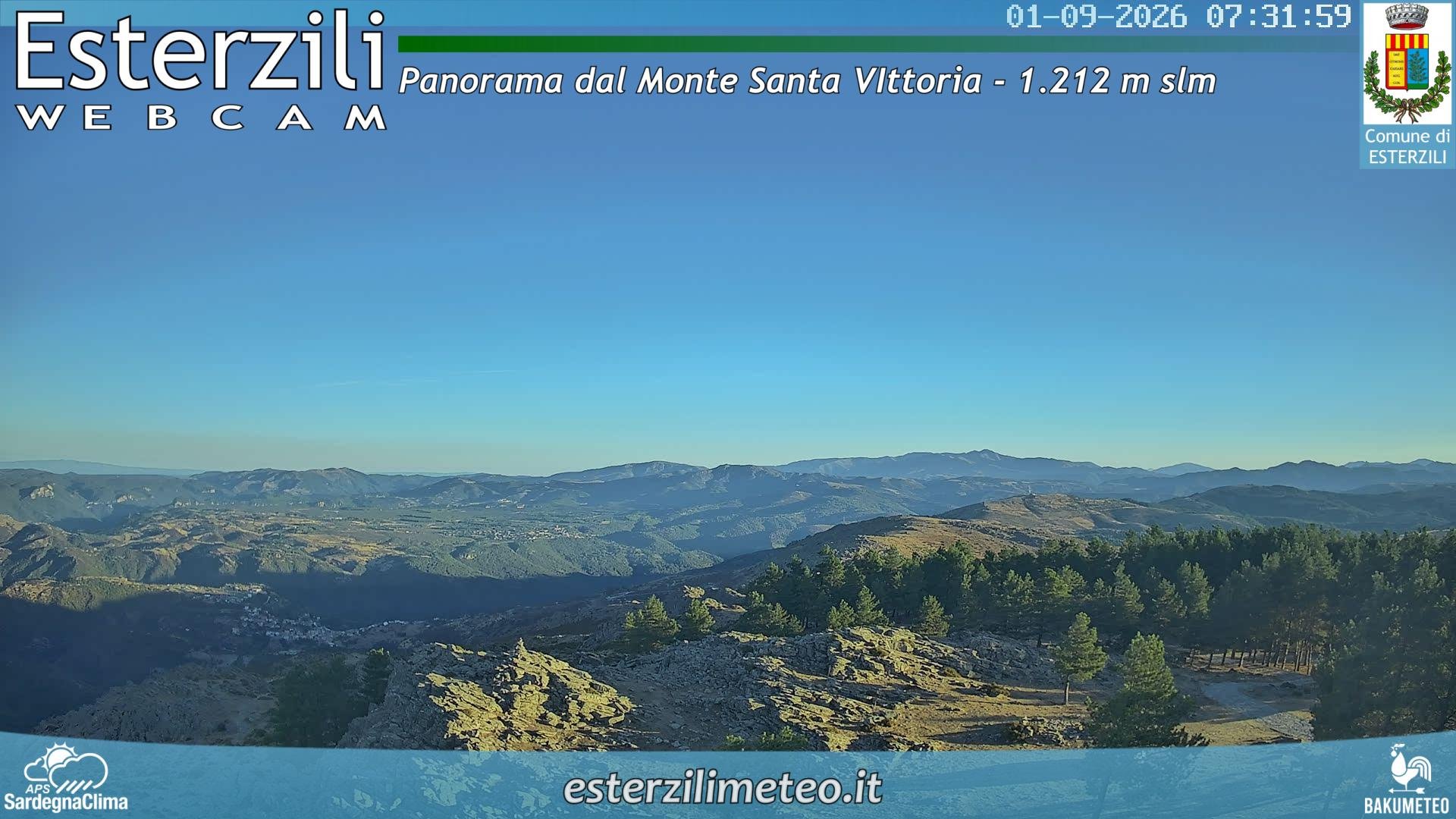 time-lapse frame, Monte Santa Vittoria webcam