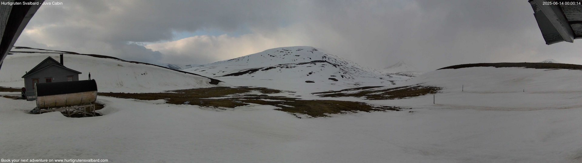 time-lapse frame, Hurtigruten Svalbard - Brentskaret webcam
