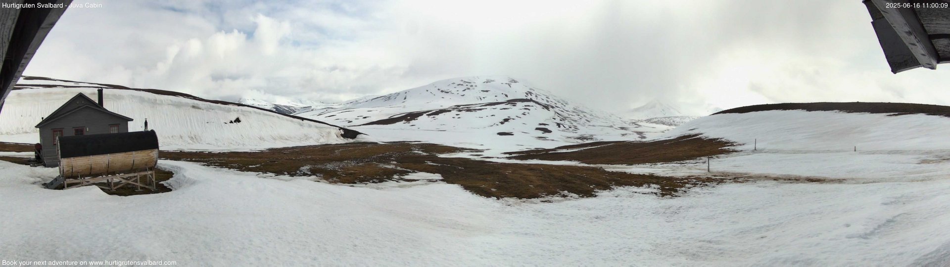 time-lapse frame, Hurtigruten Svalbard - Brentskaret webcam