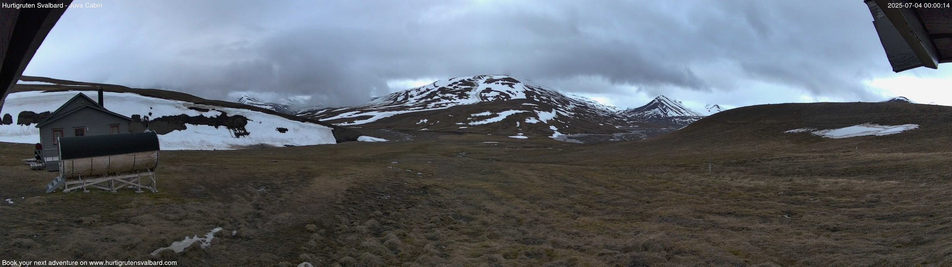 time-lapse frame, Hurtigruten Svalbard - Brentskaret webcam