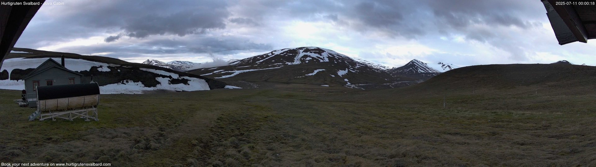 time-lapse frame, Hurtigruten Svalbard - Brentskaret webcam