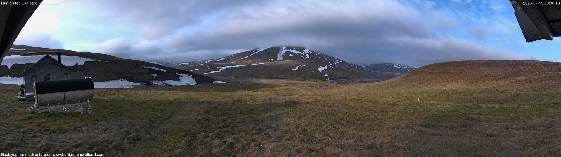 time-lapse frame, Hurtigruten Svalbard - Brentskaret webcam