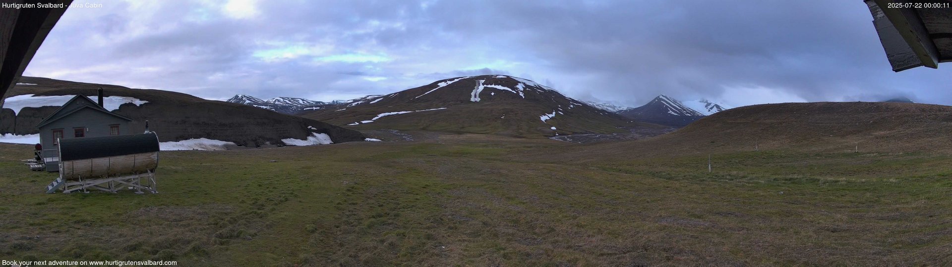 time-lapse frame, Hurtigruten Svalbard - Brentskaret webcam