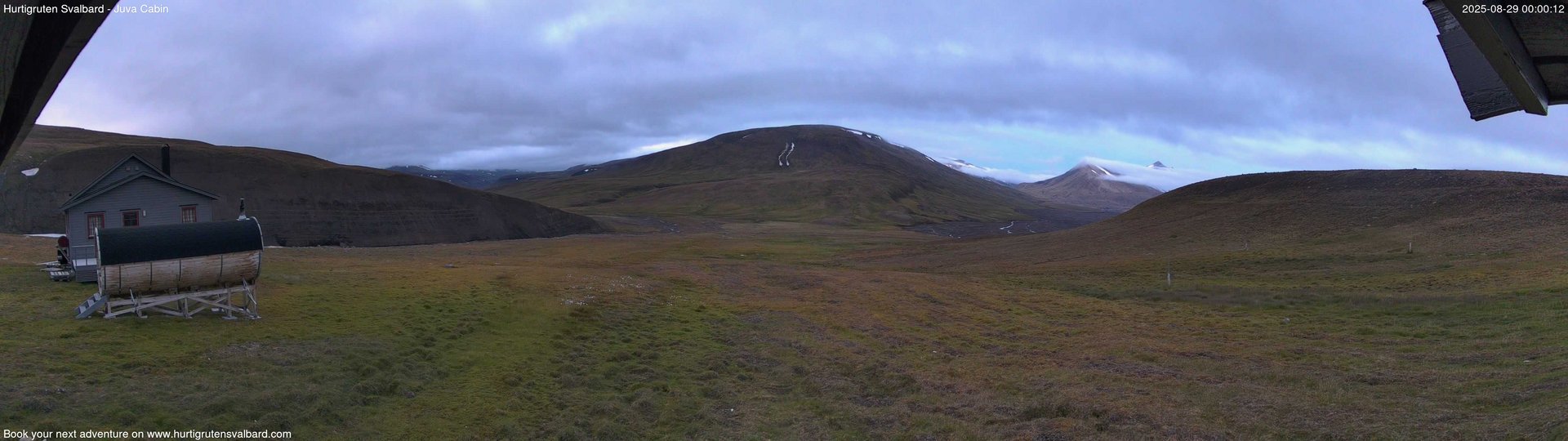 time-lapse frame, Hurtigruten Svalbard - Brentskaret webcam