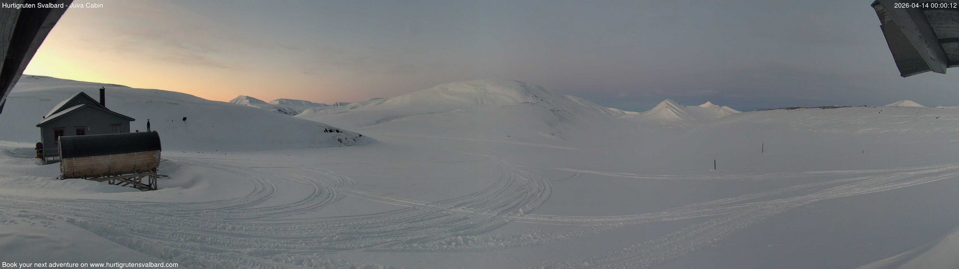 time-lapse frame, Hurtigruten Svalbard - Brentskaret webcam