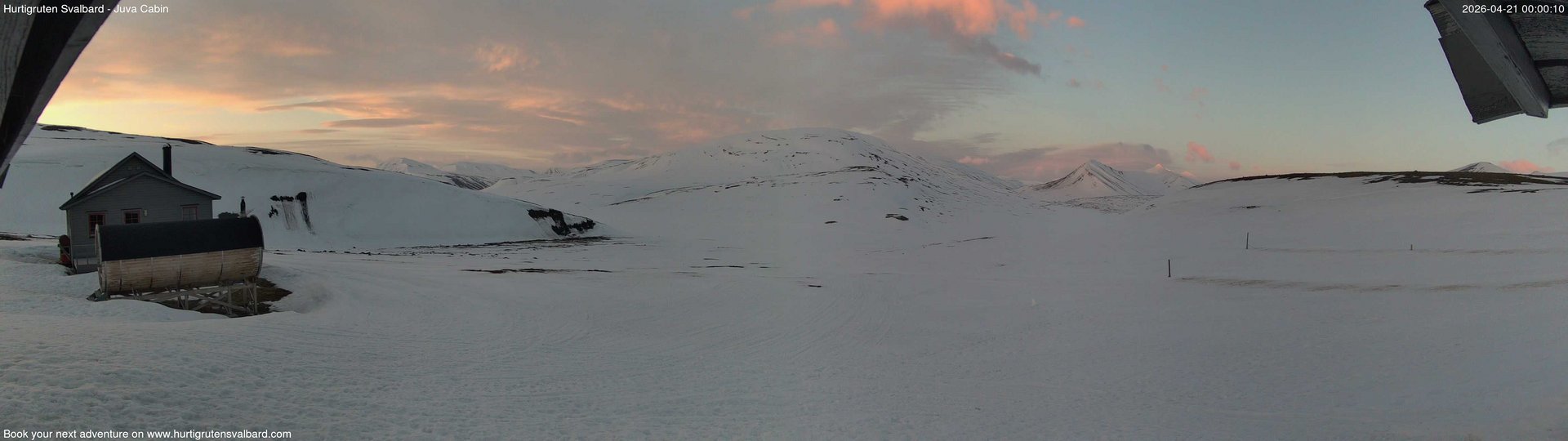 time-lapse frame, Hurtigruten Svalbard - Brentskaret webcam