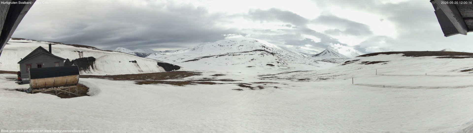 time-lapse frame, Hurtigruten Svalbard - Brentskaret webcam