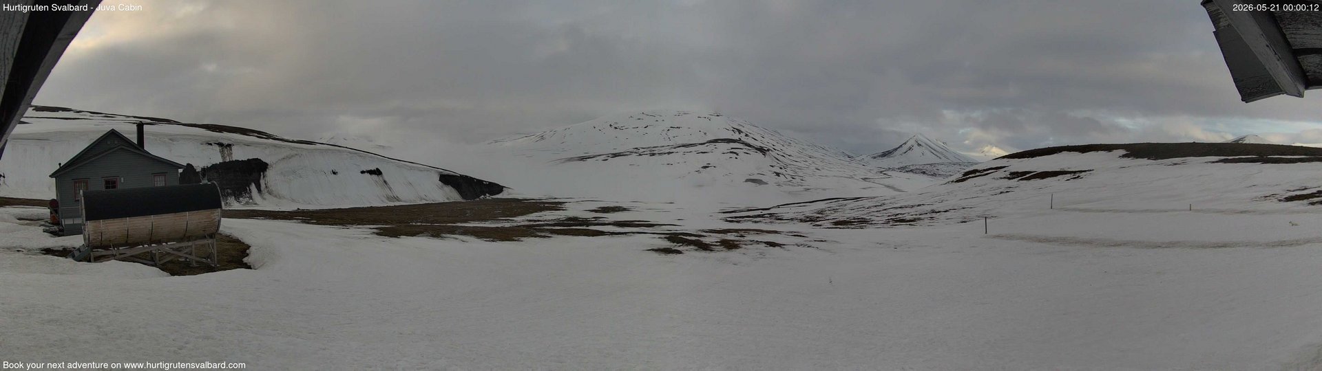 time-lapse frame, Hurtigruten Svalbard - Brentskaret webcam