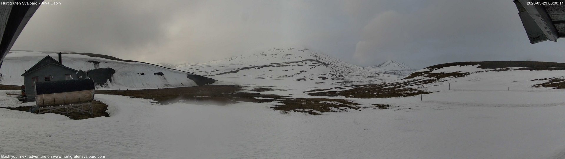 time-lapse frame, Hurtigruten Svalbard - Brentskaret webcam