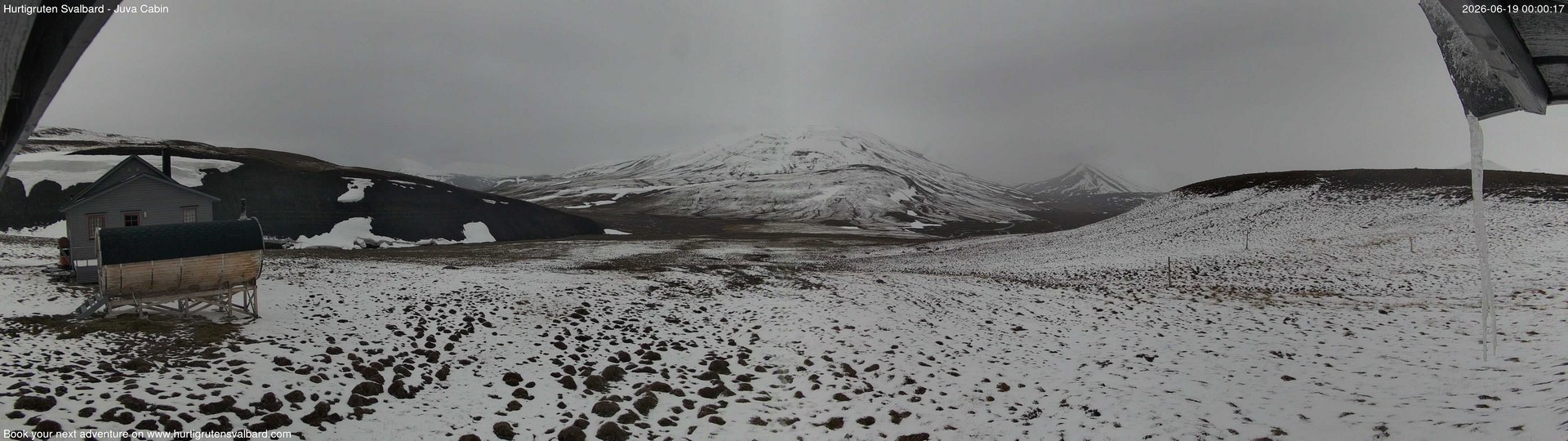 time-lapse frame, Hurtigruten Svalbard - Brentskaret webcam