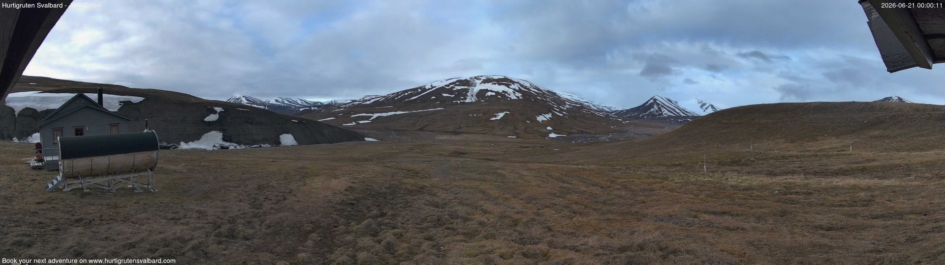 time-lapse frame, Hurtigruten Svalbard - Brentskaret webcam