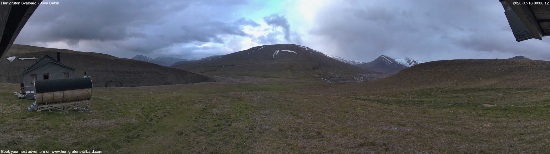 time-lapse frame, Hurtigruten Svalbard - Brentskaret webcam