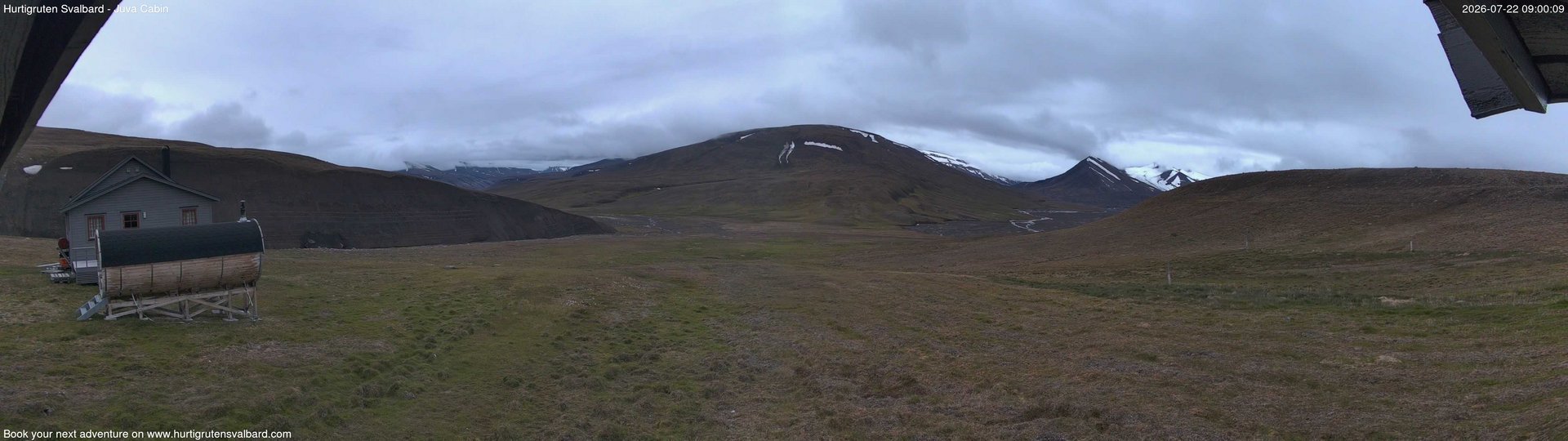 time-lapse frame, Hurtigruten Svalbard - Brentskaret webcam