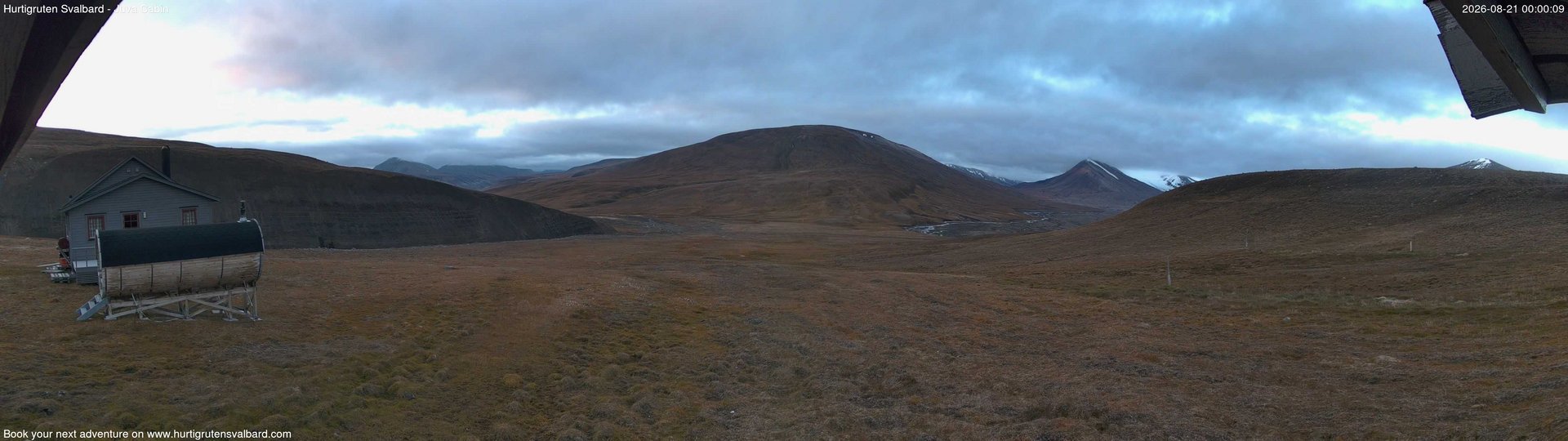 time-lapse frame, Hurtigruten Svalbard - Brentskaret webcam