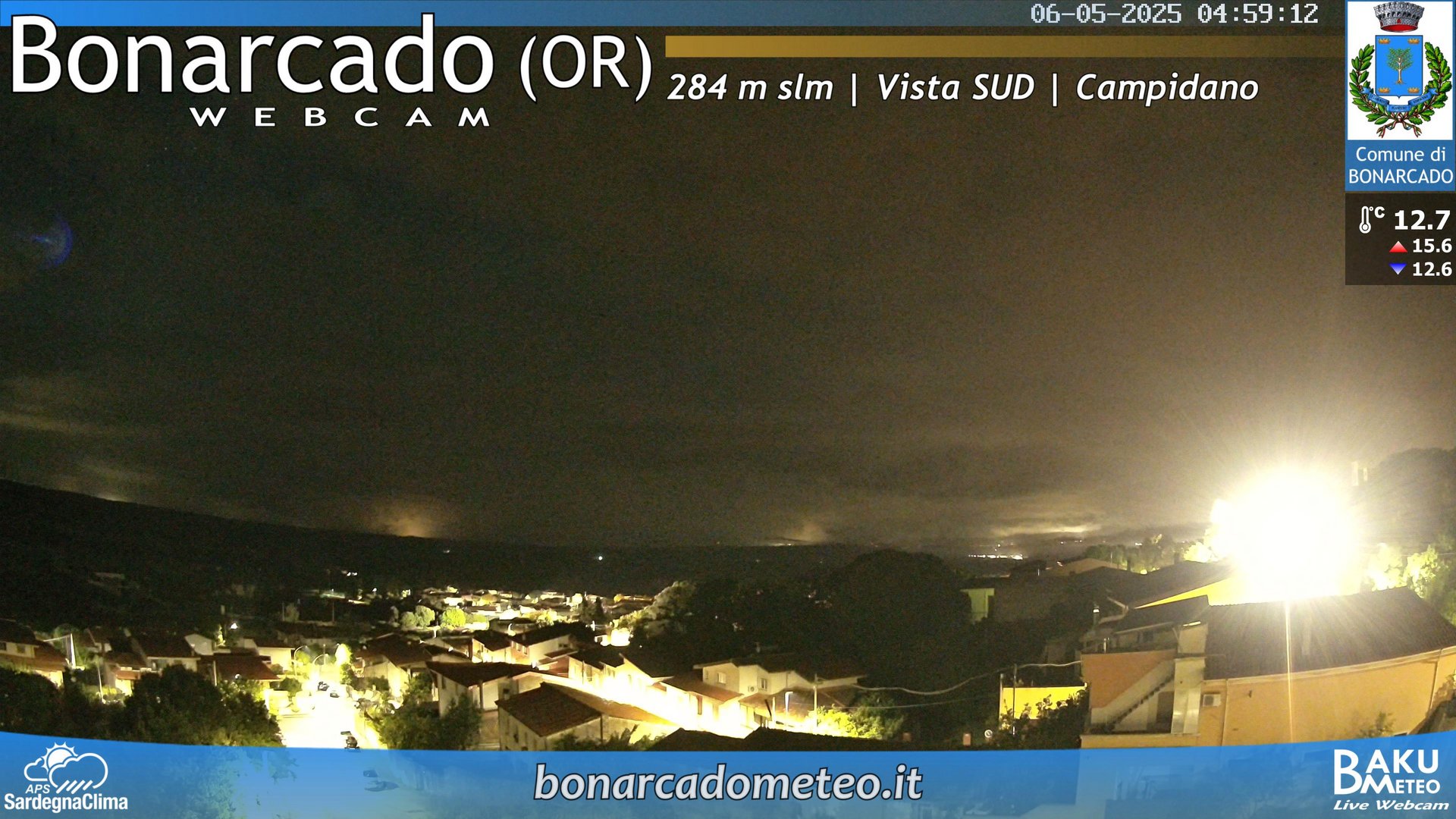 time-lapse frame, Bonarcado SUD webcam