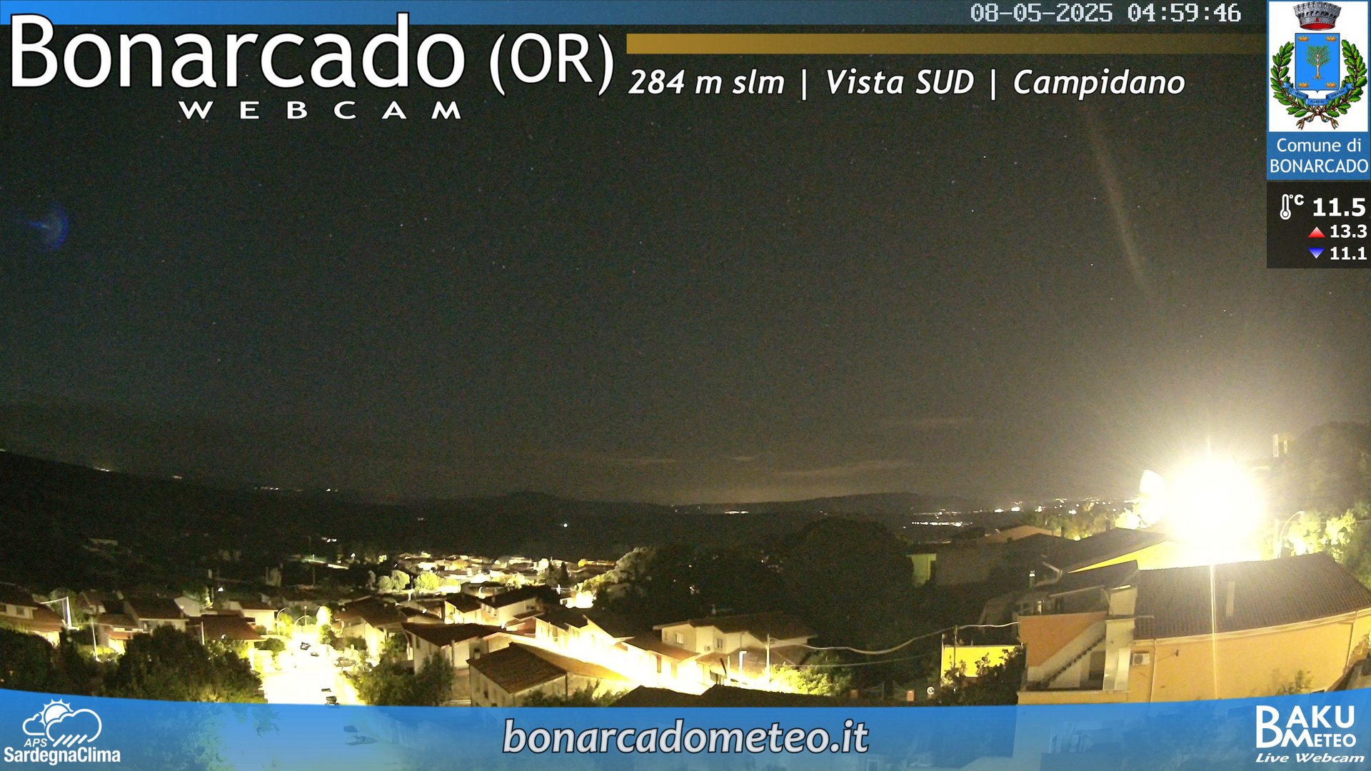 time-lapse frame, Bonarcado SUD webcam