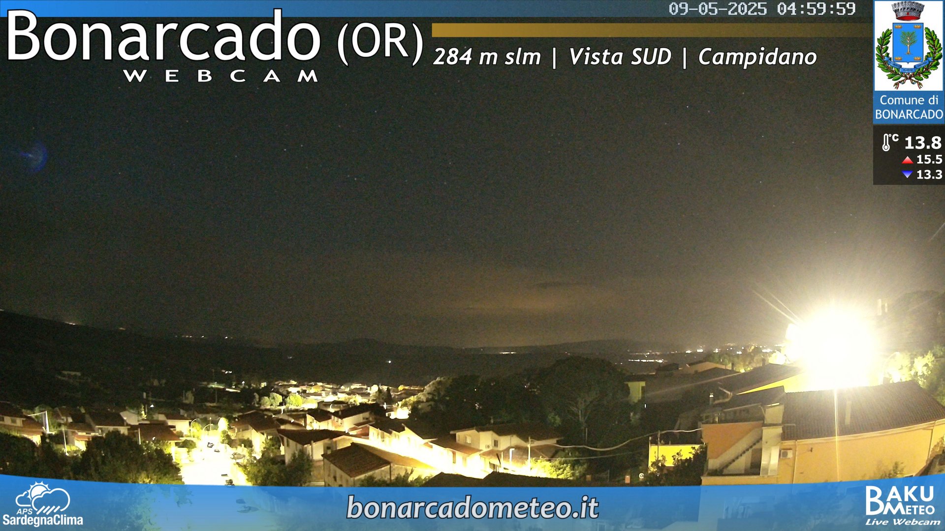 time-lapse frame, Bonarcado SUD webcam