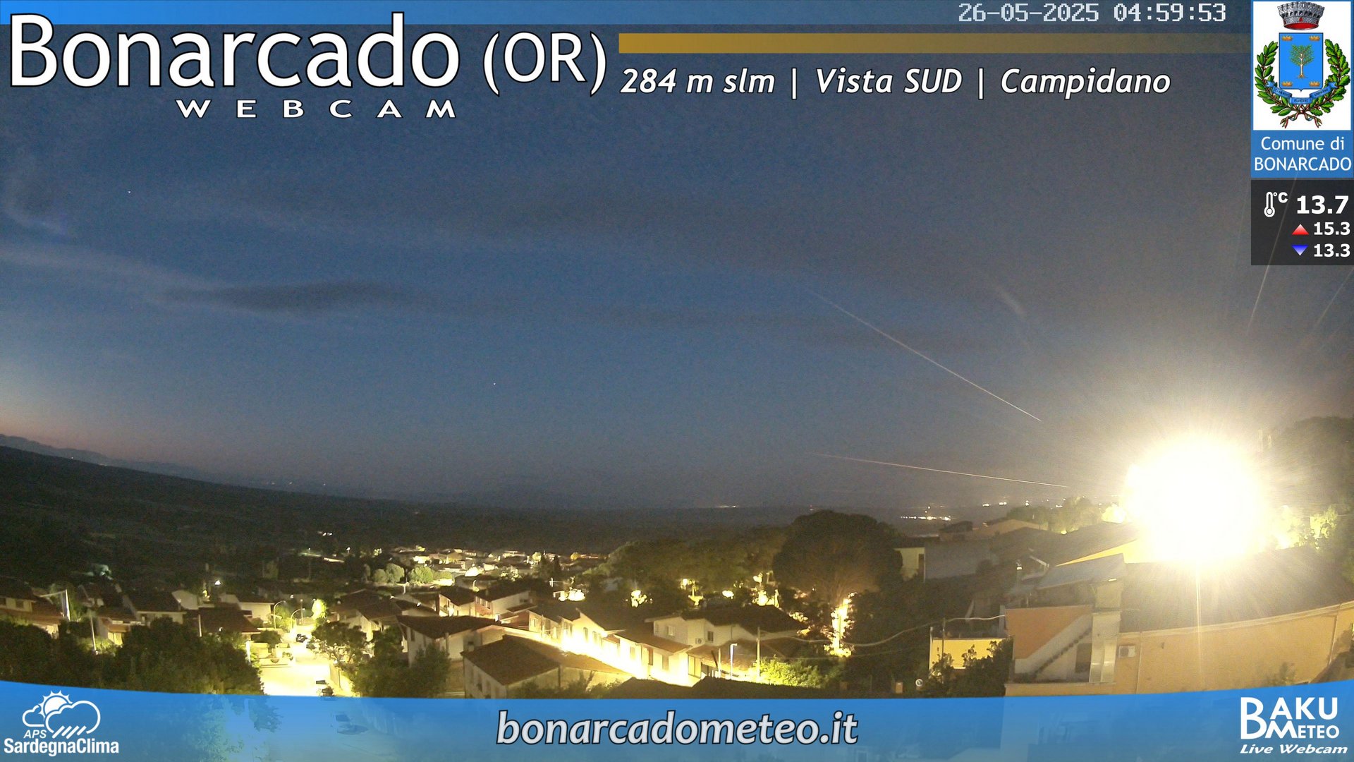 time-lapse frame, Bonarcado SUD webcam