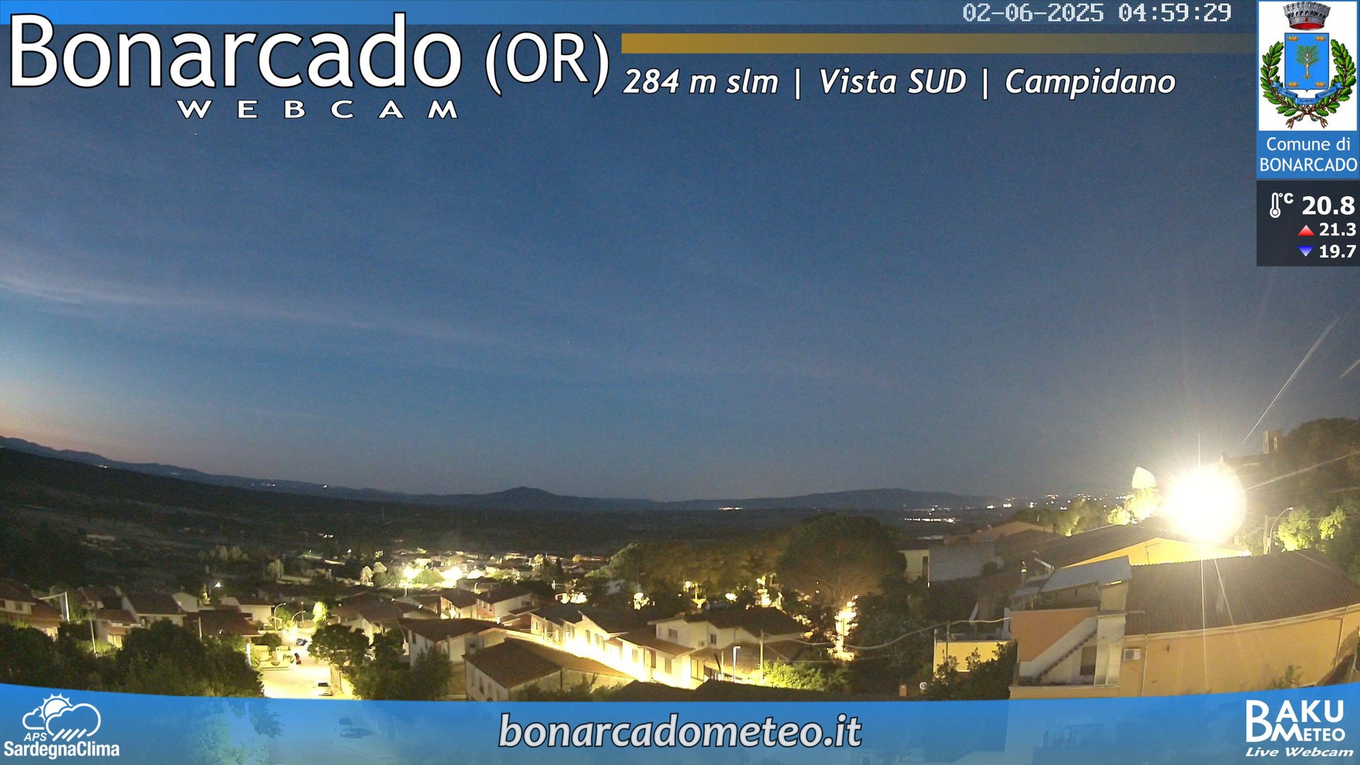 time-lapse frame, Bonarcado SUD webcam