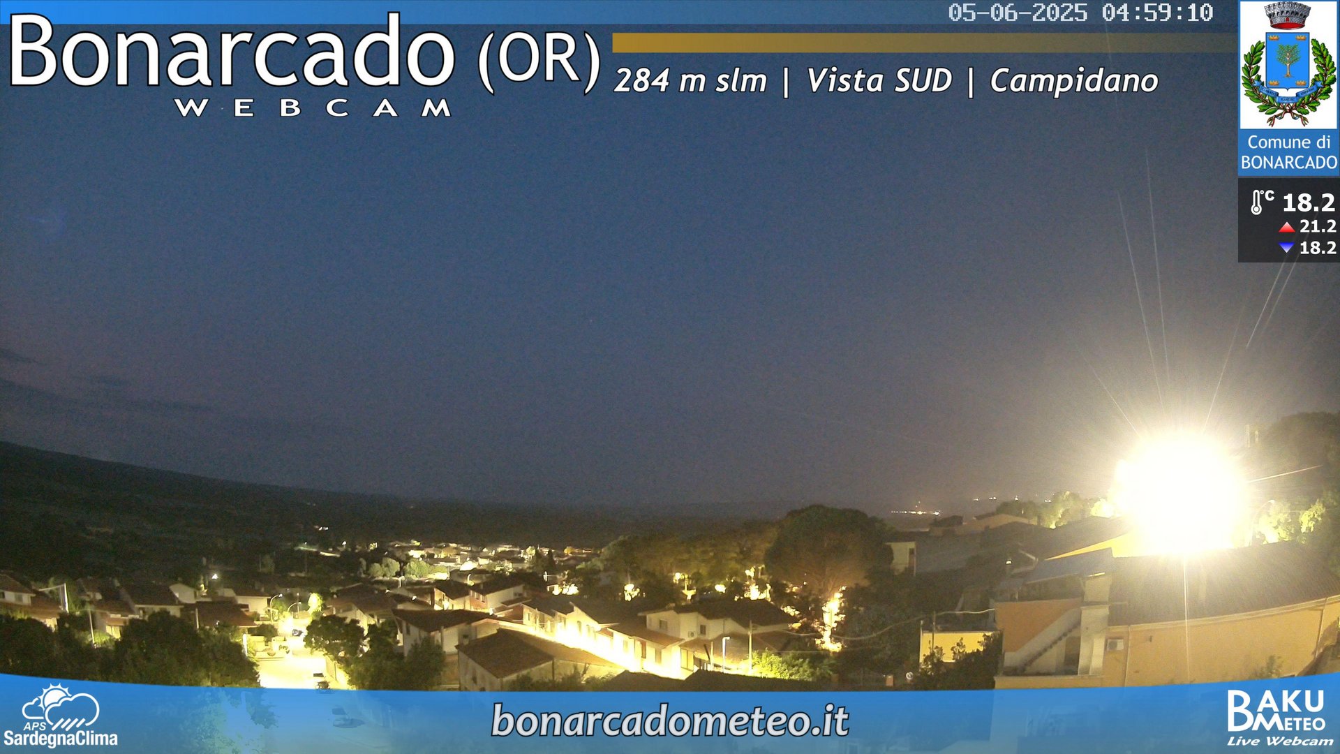time-lapse frame, Bonarcado SUD webcam