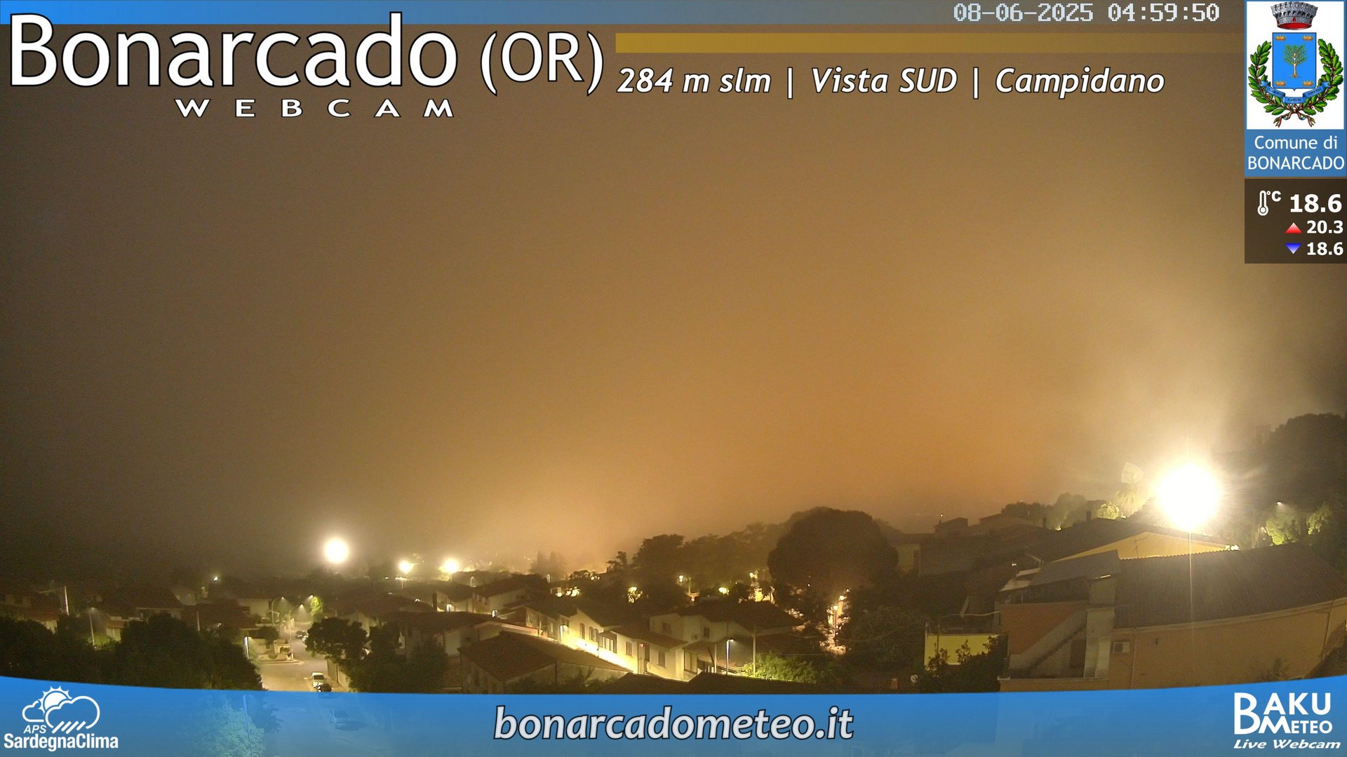 time-lapse frame, Bonarcado SUD webcam