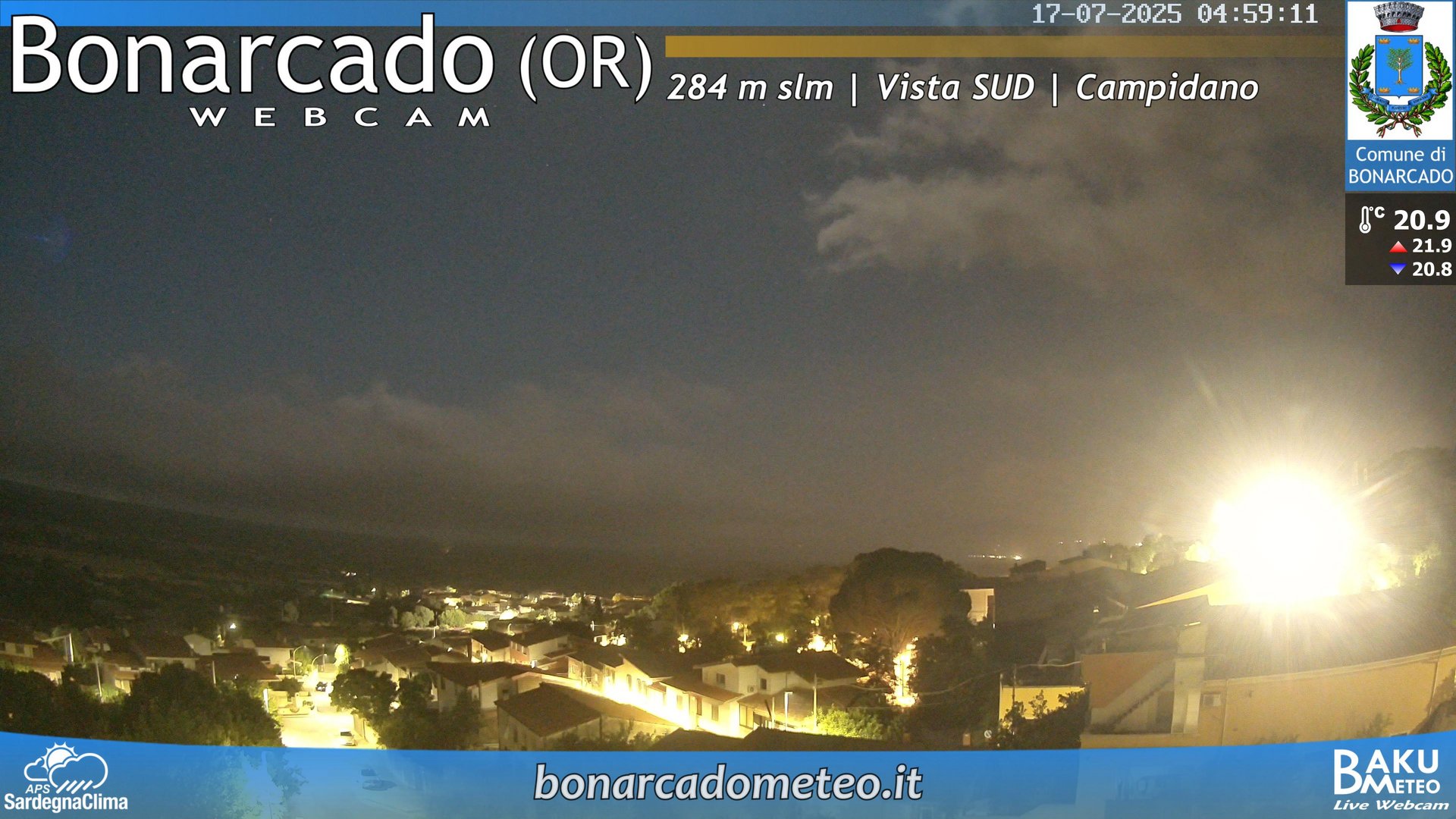 time-lapse frame, Bonarcado SUD webcam