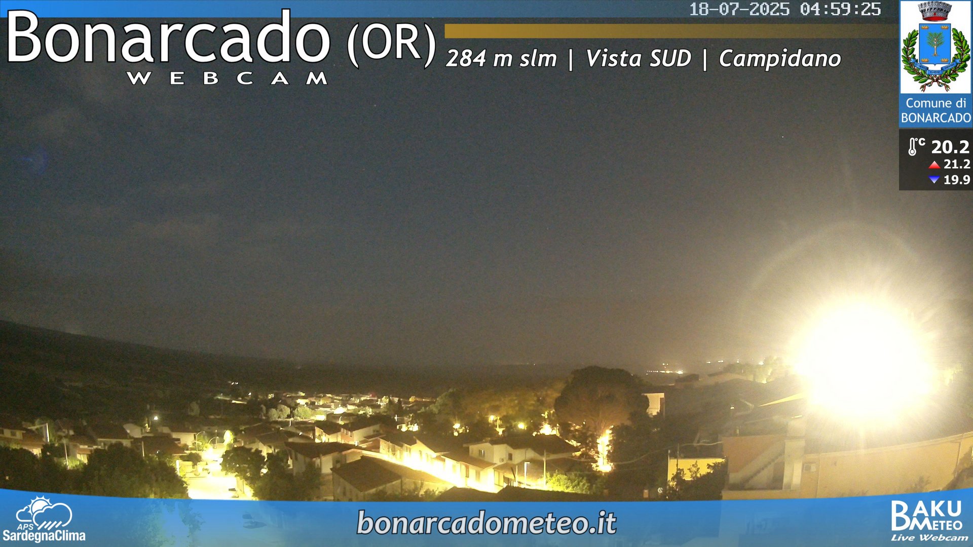 time-lapse frame, Bonarcado SUD webcam