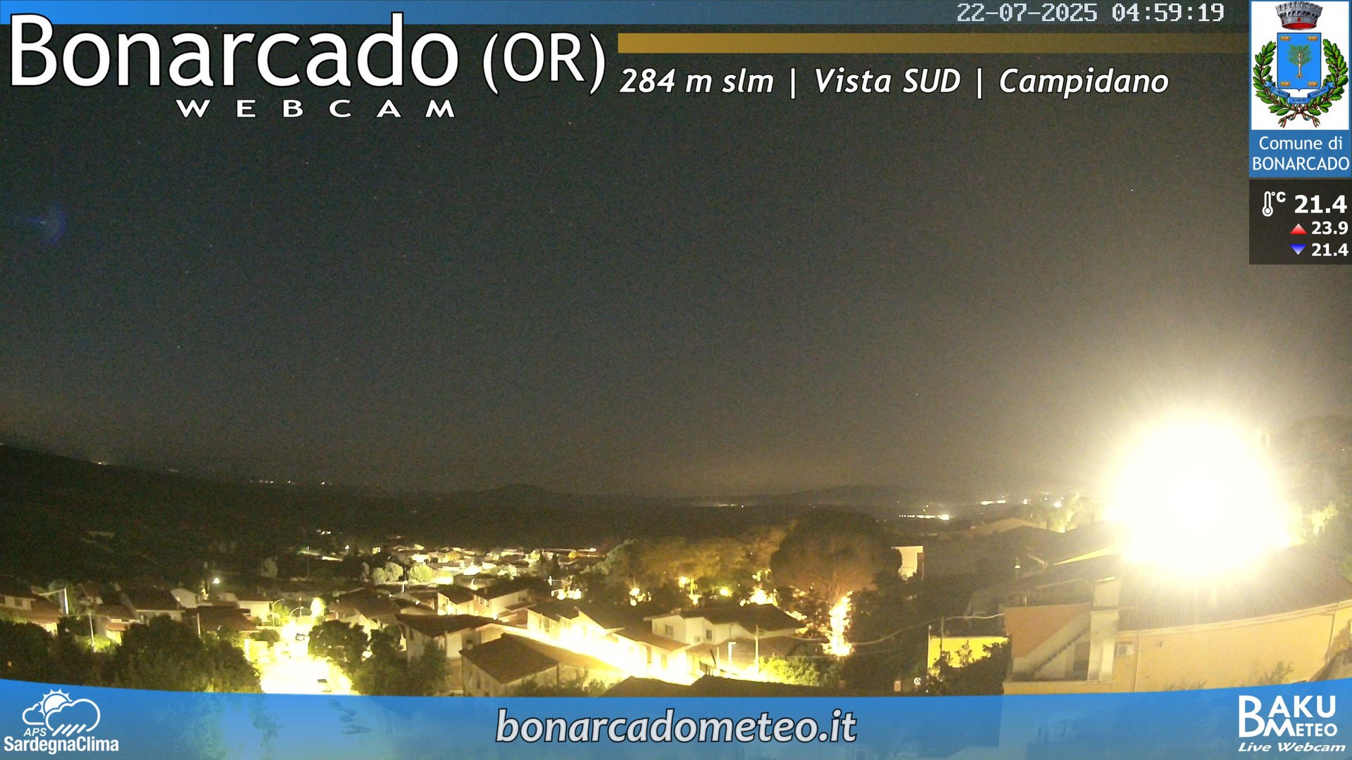 time-lapse frame, Bonarcado SUD webcam