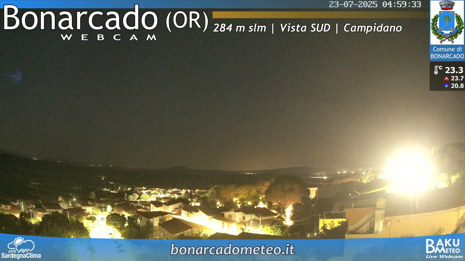 time-lapse frame, Bonarcado SUD webcam