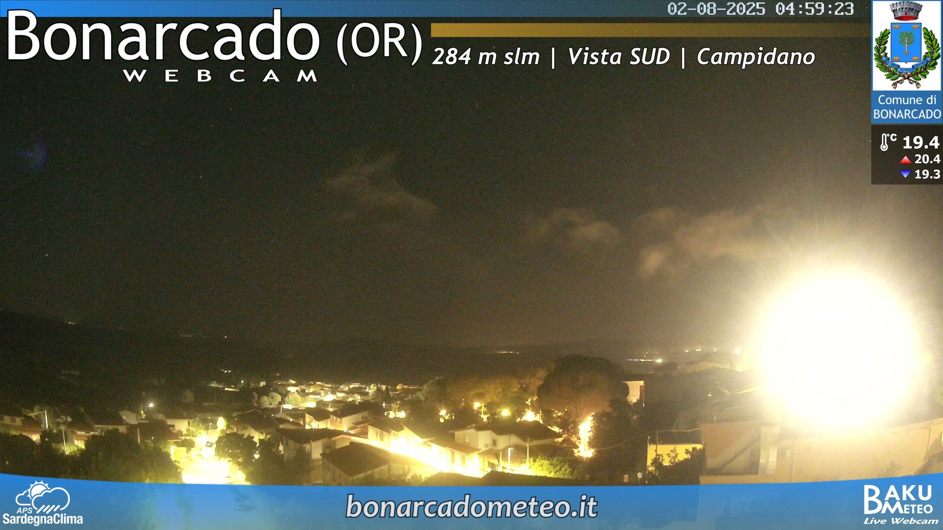 time-lapse frame, Bonarcado SUD webcam