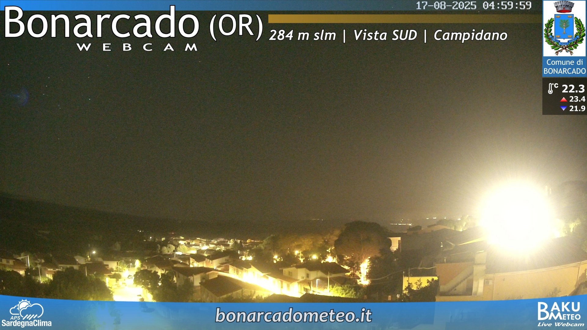 time-lapse frame, Bonarcado SUD webcam