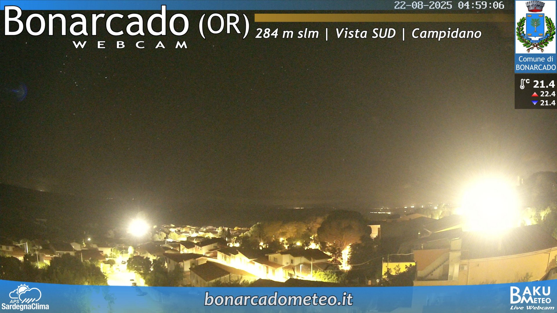 time-lapse frame, Bonarcado SUD webcam