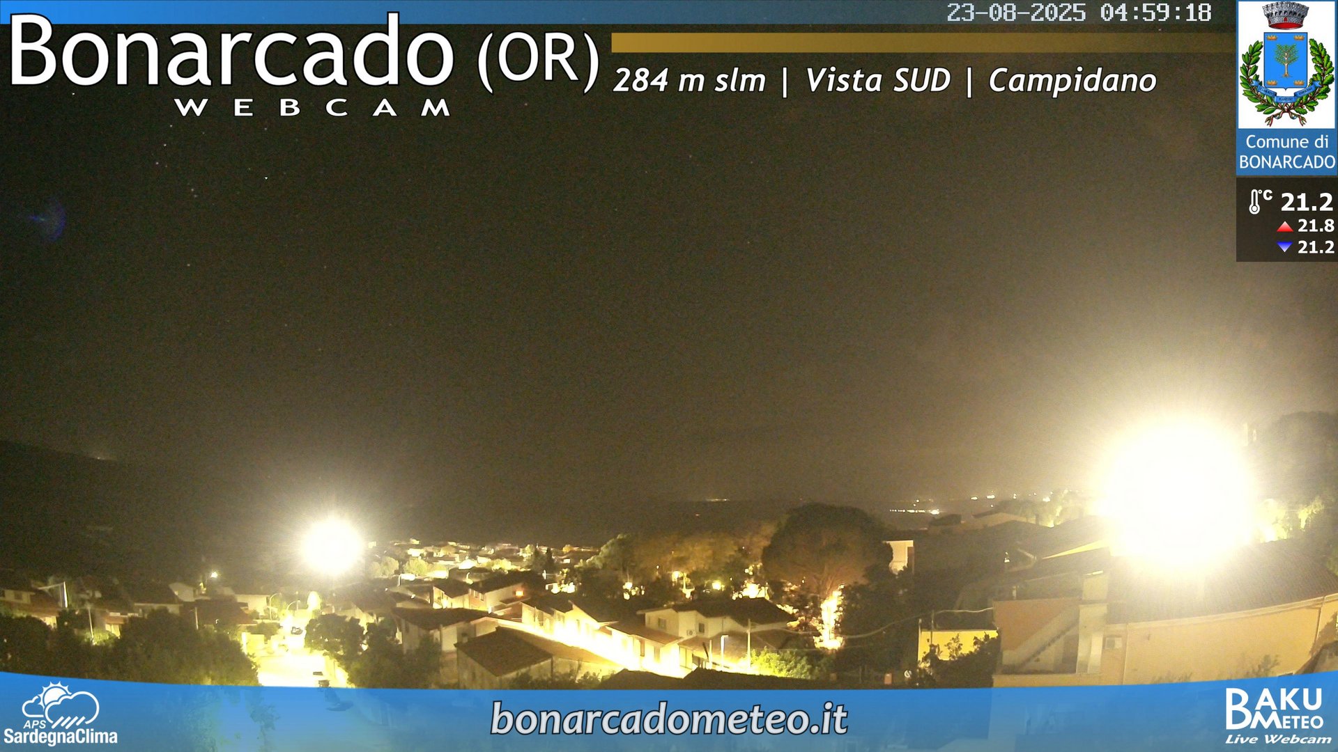 time-lapse frame, Bonarcado SUD webcam