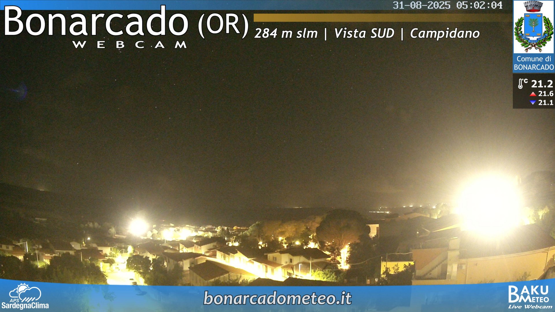 time-lapse frame, Bonarcado SUD webcam