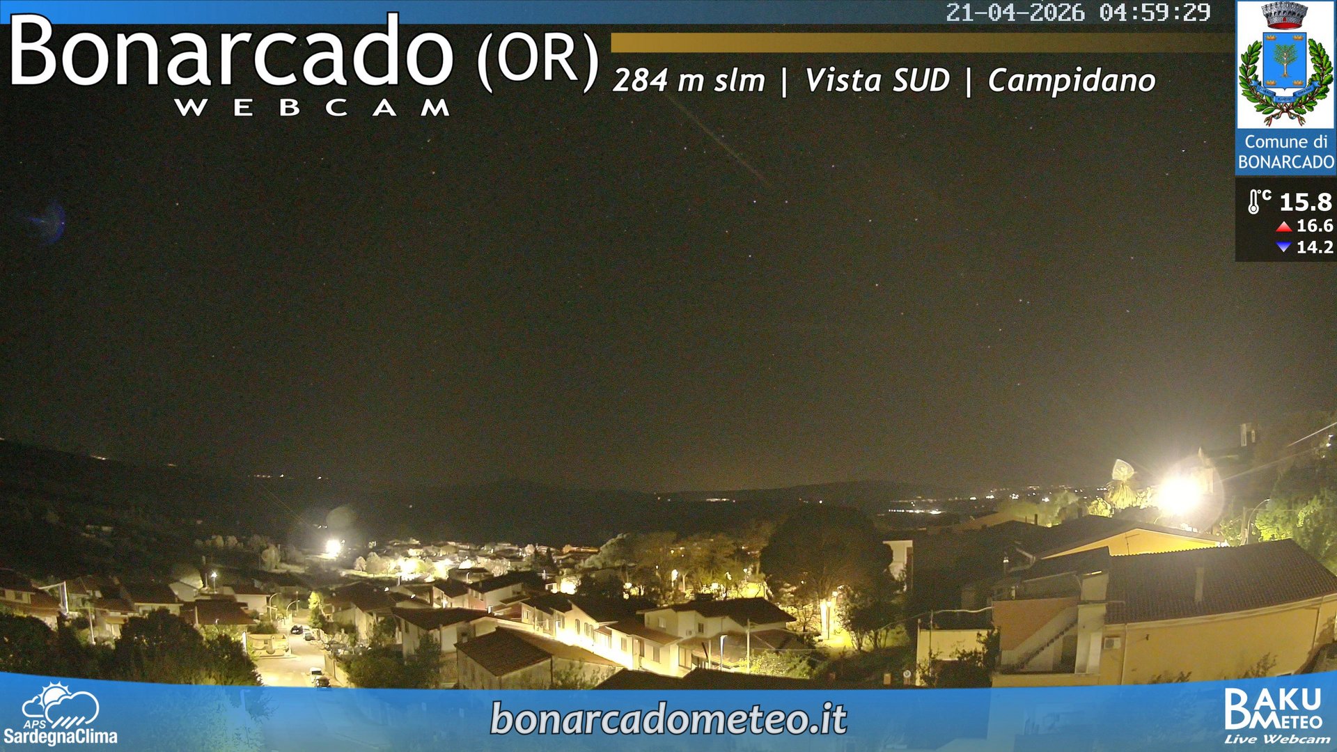 time-lapse frame, Bonarcado SUD webcam