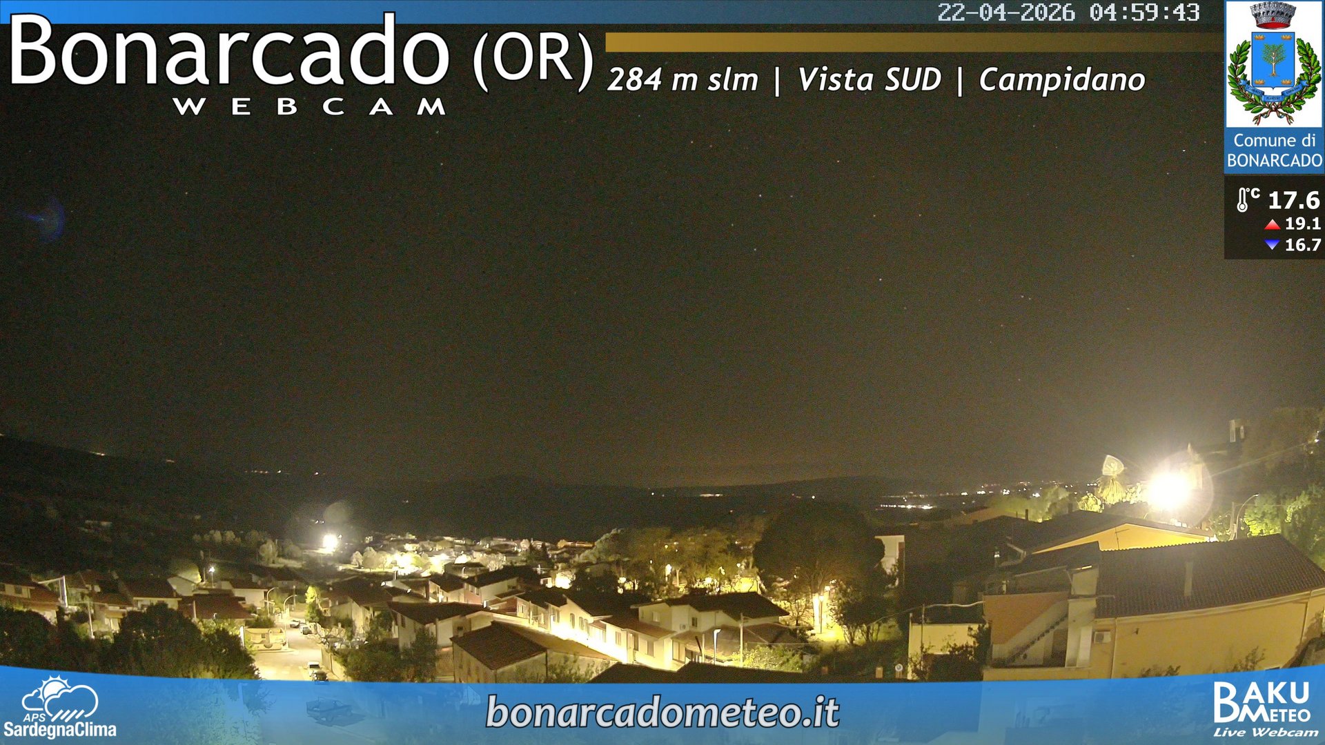 time-lapse frame, Bonarcado SUD webcam