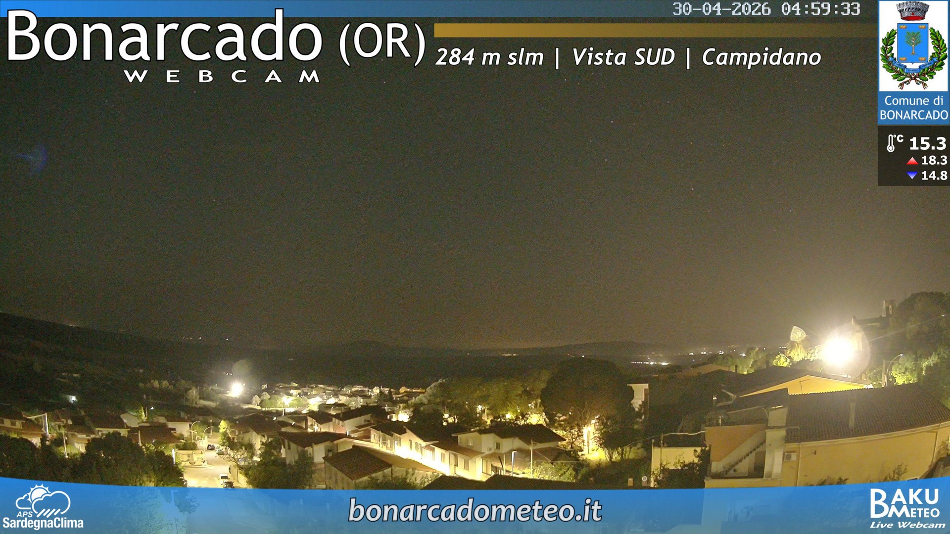 time-lapse frame, Bonarcado SUD webcam